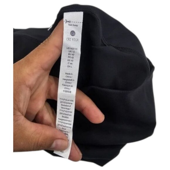 CRZ Yoga black 6 inches - high waist biker shorts size 10 NWT - Picture 7 of 8